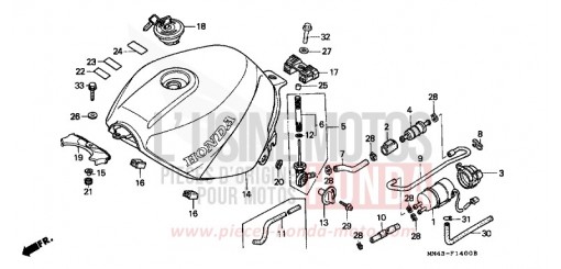 RESERVOIR A CARBURANT CBR600FK de 1989